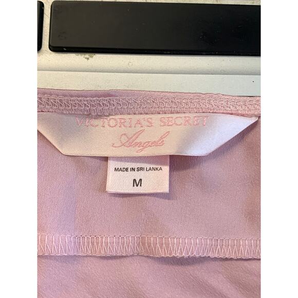 Victoria's Secret Angels Women's Satin Bow Slip Tank Top Sleeveless Pink Size M - Picture 3 of 4